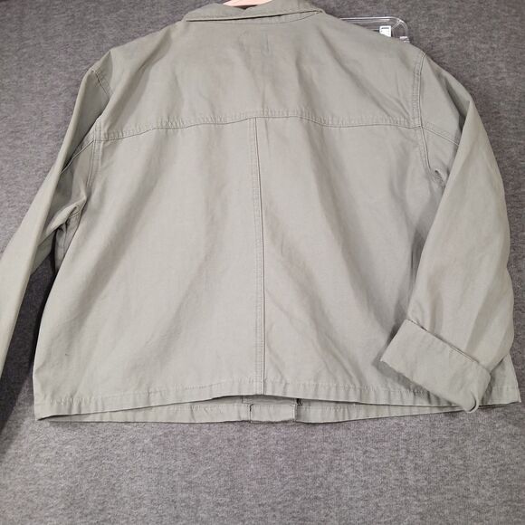 Kenzie Jeans Olive‎ Green Denim Snap Up Utility Jacket Size XL Style ENG02287X - Picture 8 of 13